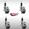 Service Caster 3'' SS Gray Poly Swivel 1-1/4'' Expanding Stem Caster Set with Brake, 4PK SCC-SSEX20S314-PPUB-TLB-114-4 - alternate 3